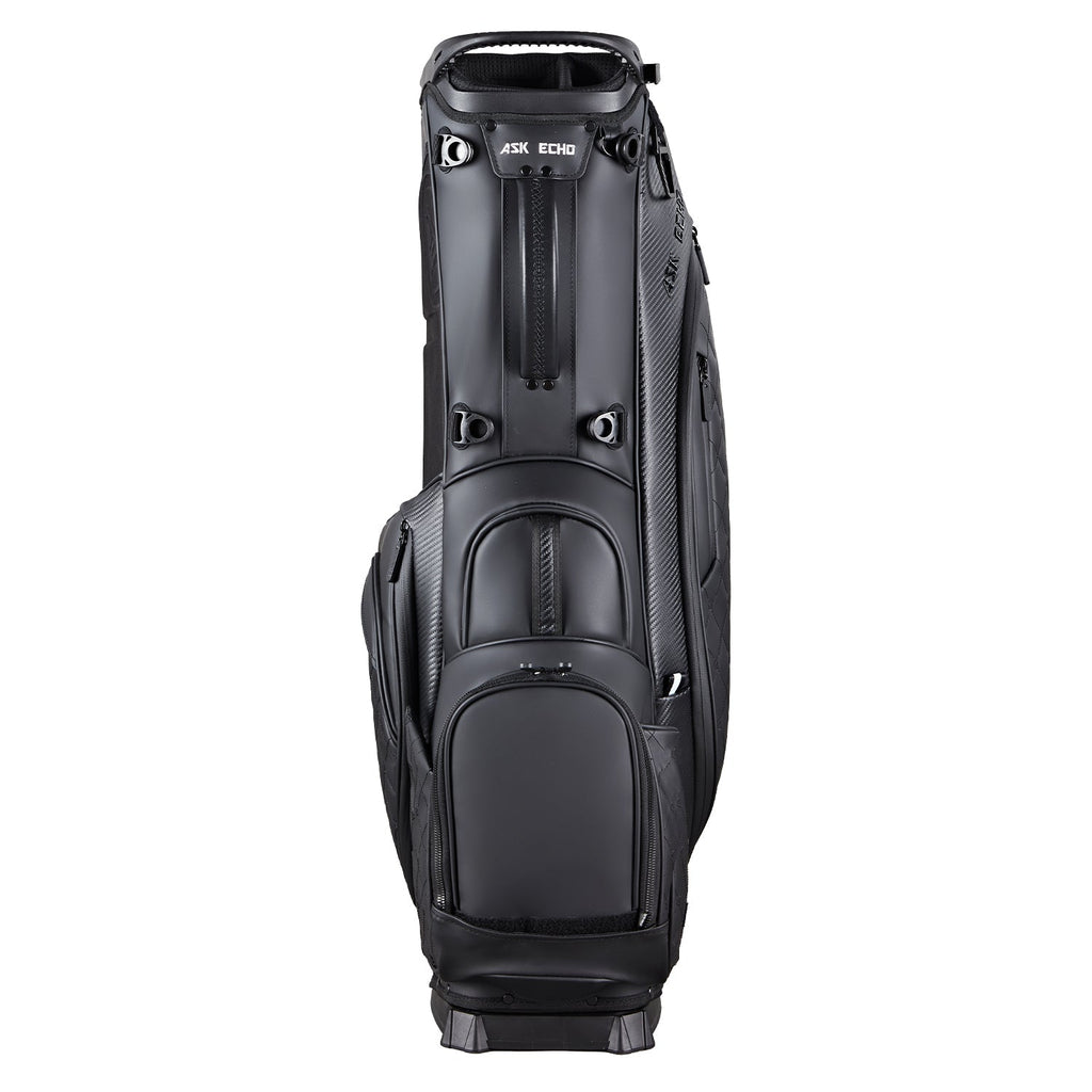 Ask Echo 2025 Prestige-14 Way Full Length Hybrid Leather Stand Bag / Black