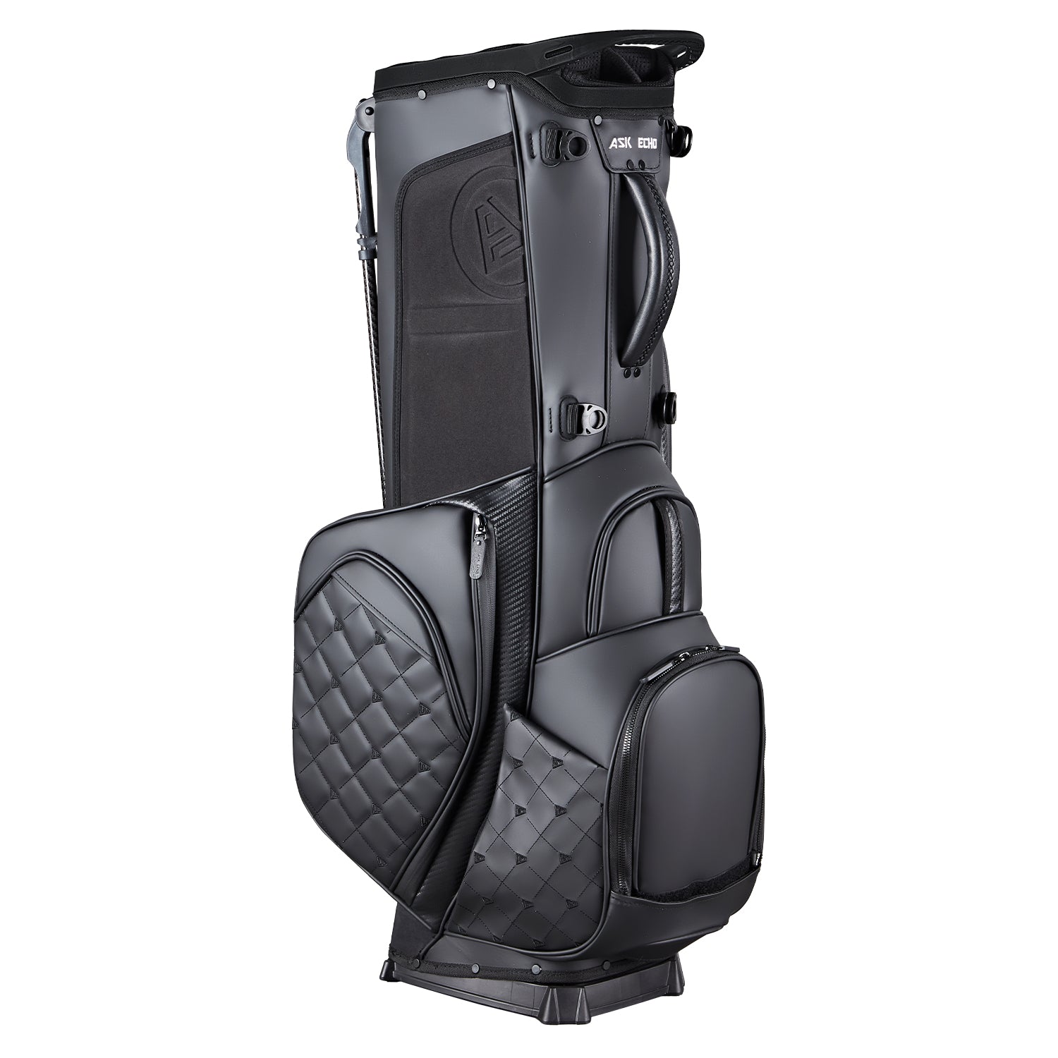 Ask Echo 2025 Prestige-14 Way Full Length Hybrid Leather Stand Bag / Black