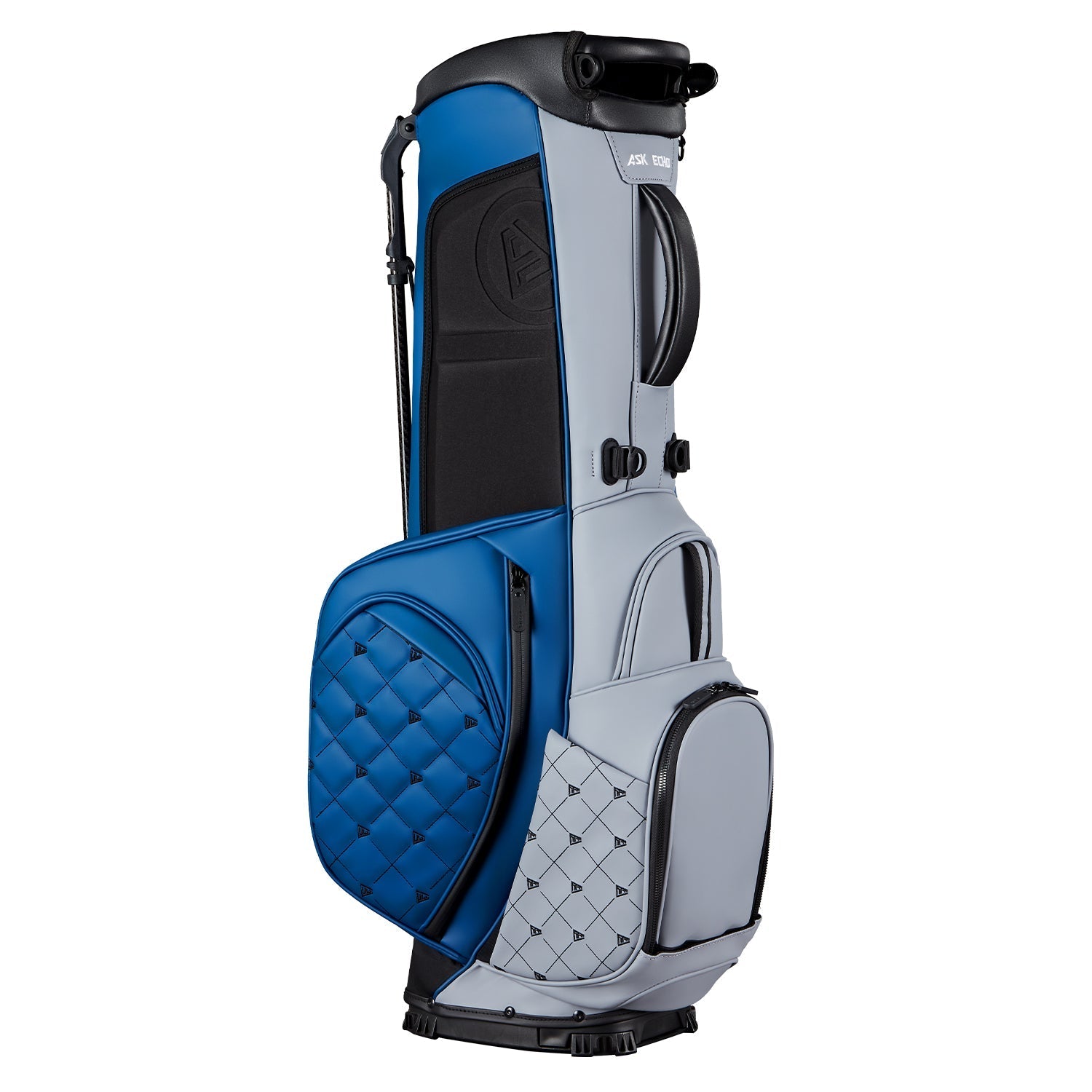 Ask Echo 2025 Prestige-5 Way Compact Leather Leather Stand Bag / Navy