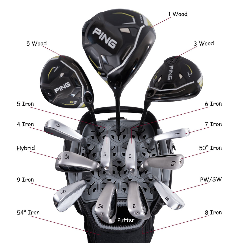 Ask Echo 2024 SLC-130 15 Way Full Length Dividers Golf Soundless Cart Bag / Black