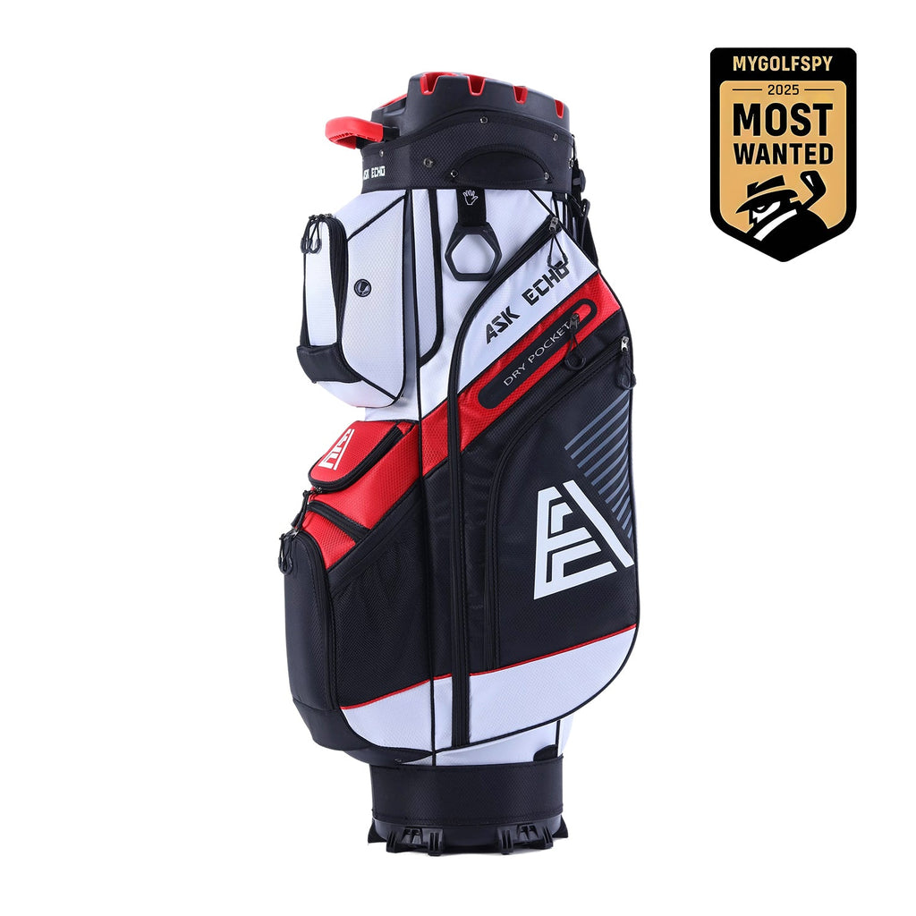 Ask Echo T-LOCK 2.0 14 Way Organizer Dividers Golf Soundless Cart Bag / White