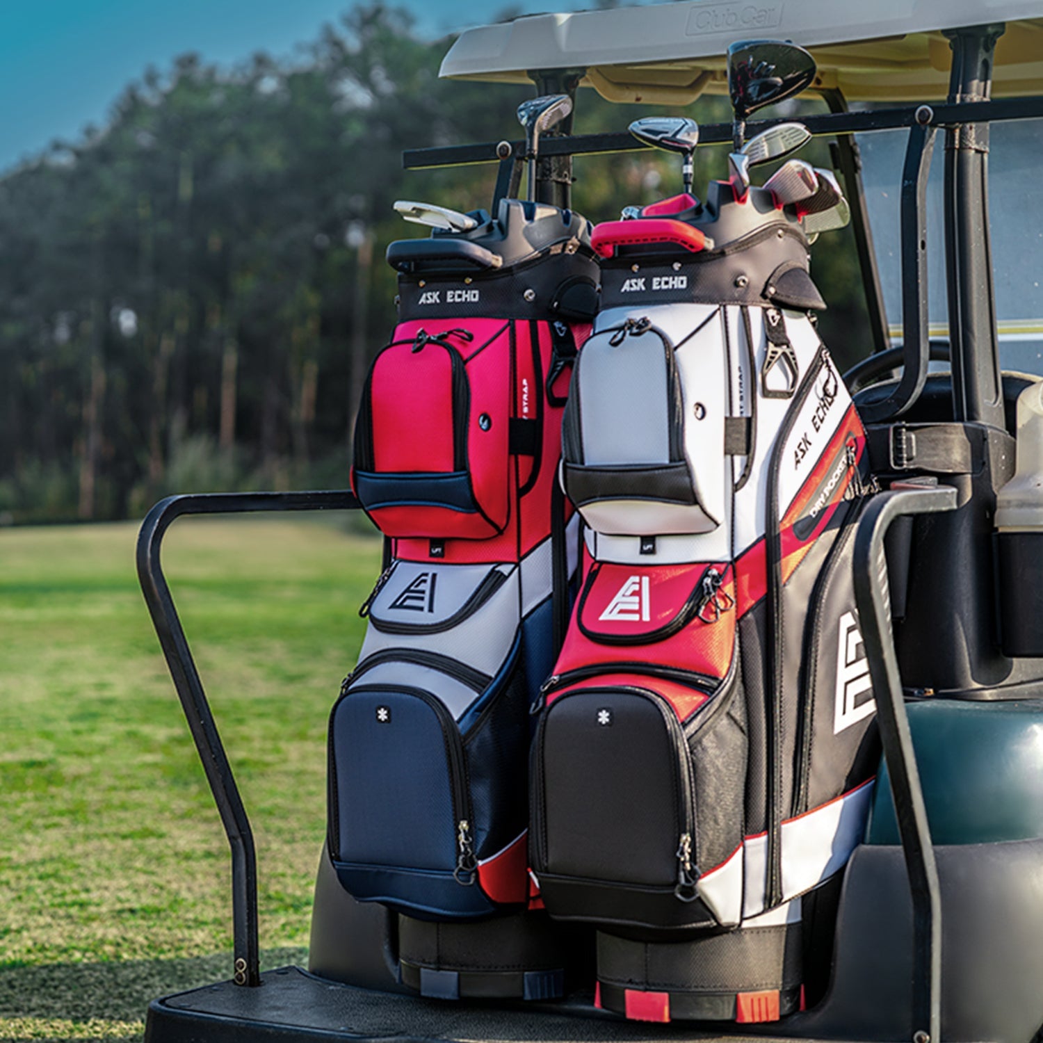 Ask Echo T-LOCK 2.0 14 Way Organizer Dividers Golf Soundless Cart Bag / White